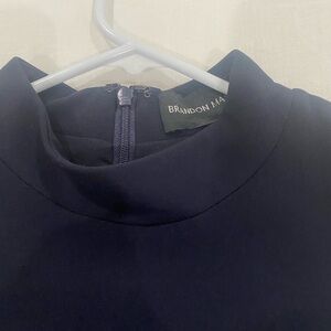 Brandon Maxwell Midnight Blue crepe mini dress. Size 6